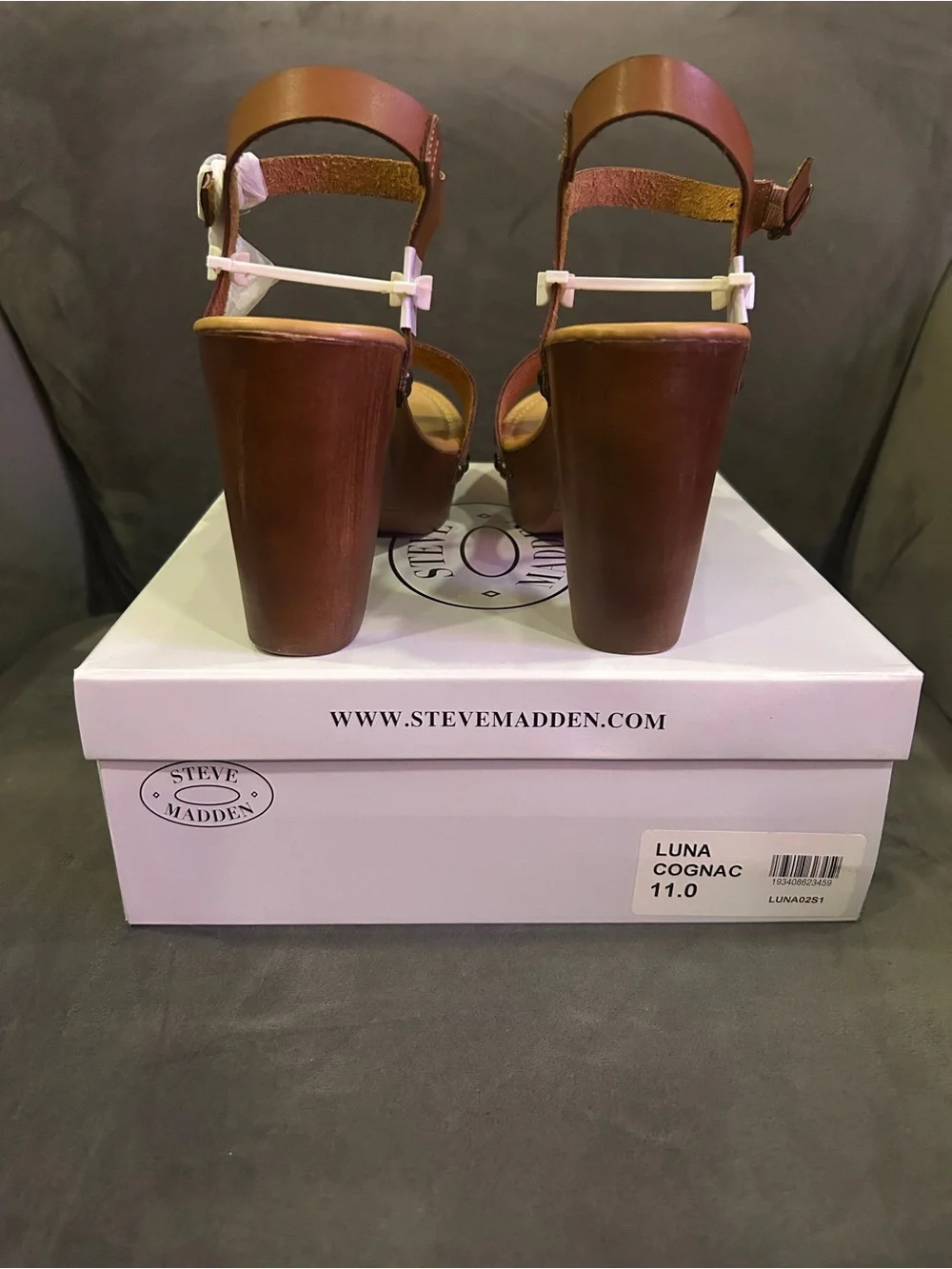 Steve Madden Luna Platform Sandals in Cognac Brown